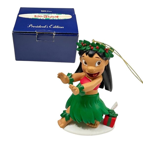 Lilo Hula Ornament Presidents Edition Disney Scholastic Decoration Lilo w Box - Picture 1 of 11